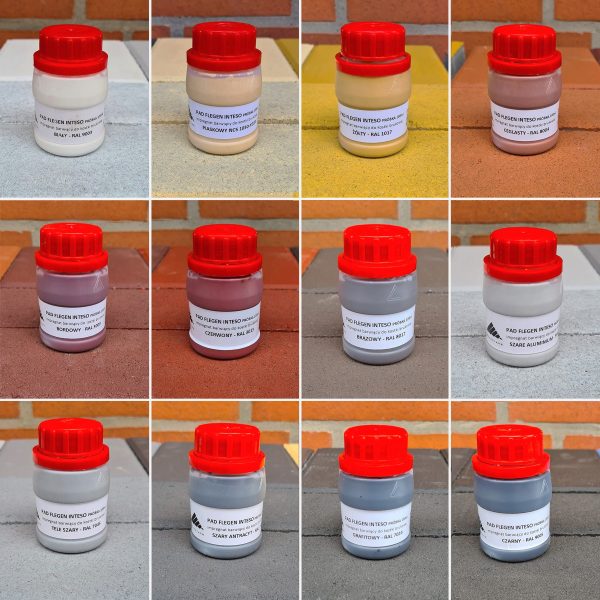 probki kolory bf Farba do kostki brukowej (impregnat barwiący) - Próbka 100 ml