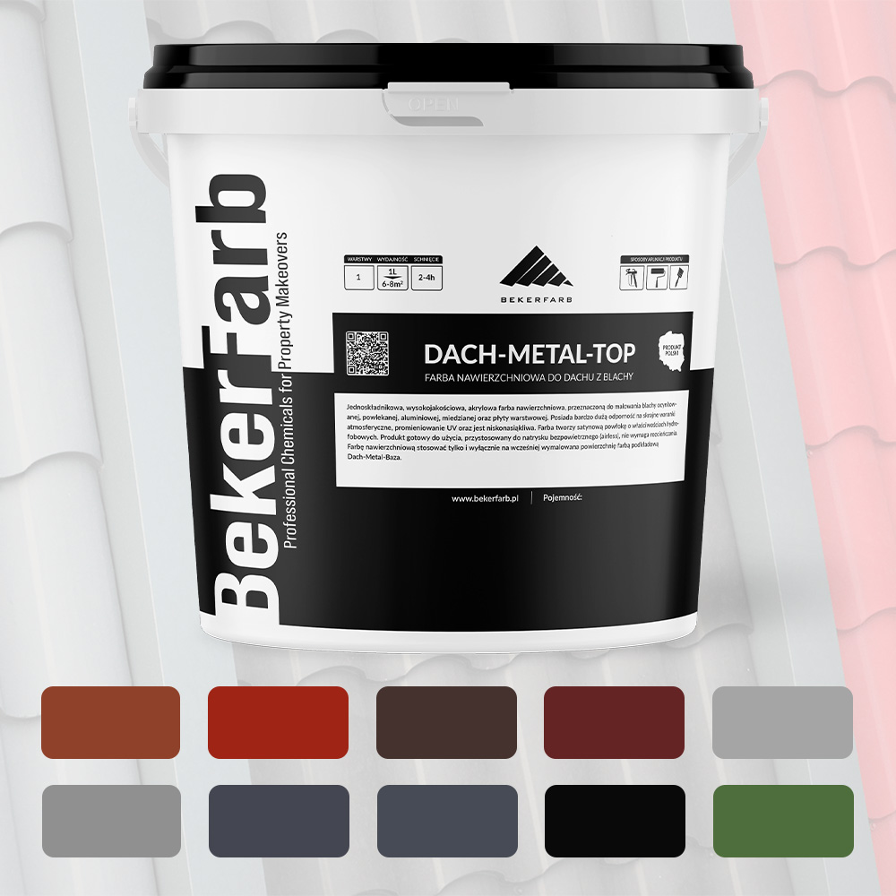 Farba do dachu z blachy nawierzchniowa