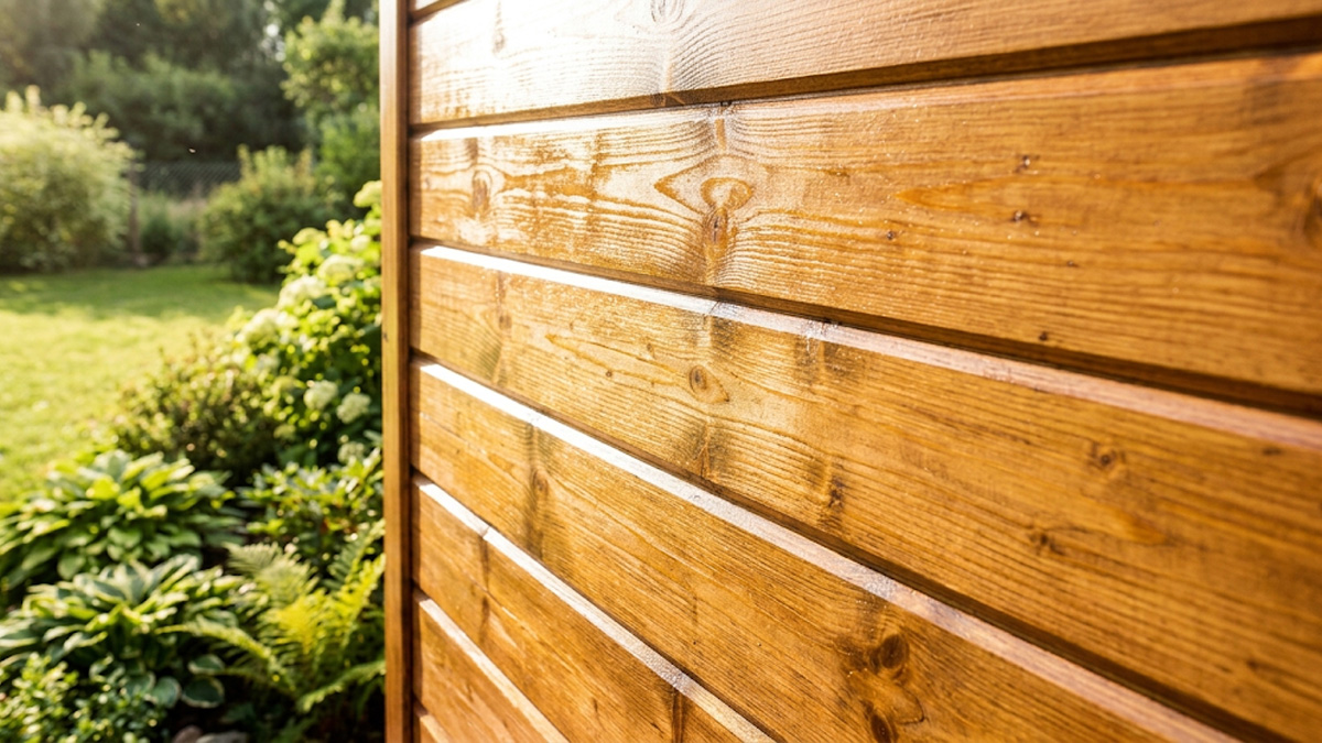 Drewniana elewacja wykończona lazurą Ivo-Wood-Glaze HD