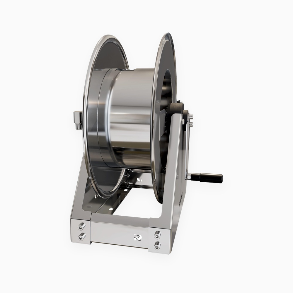 Bęben do węża RAMEX AVM9919 manualny 90 m - INOX - Image 2