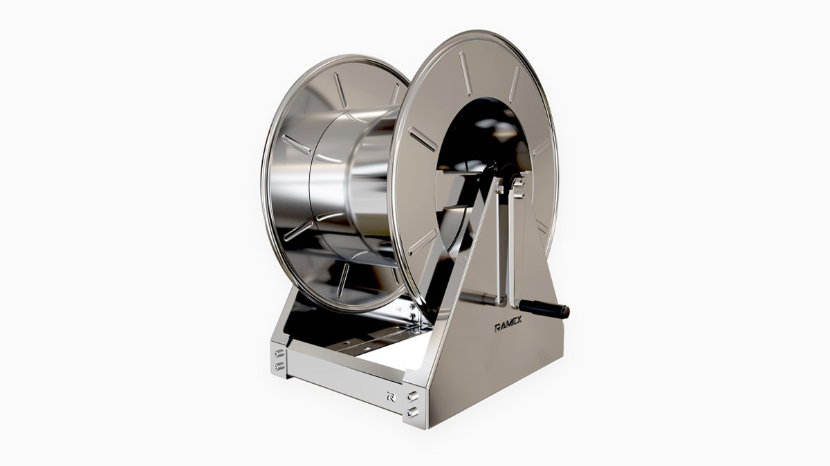 beben ramex 90 Bęben do węża RAMEX AVM9919 manualny 90 m - INOX